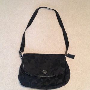 Crossbody black coach purse